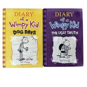 2 Hardcover Diary of a Wimpy Kid Books by Jeff Kinney